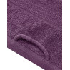 prénom brodé sur ensemble serviette violet+ gant gris foncé
